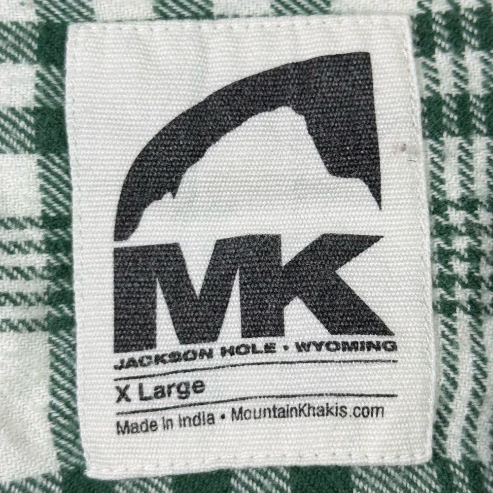 Mountain Khakis Green Plaid Shirt Mens Size XL - Picture 3 of 5